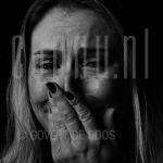 06-03-2002 Ellen van Rijn at studio in Amsterdam on behalf of Schreeuwen project.

[keywords]Black and White Image, Headshot[/keywords]